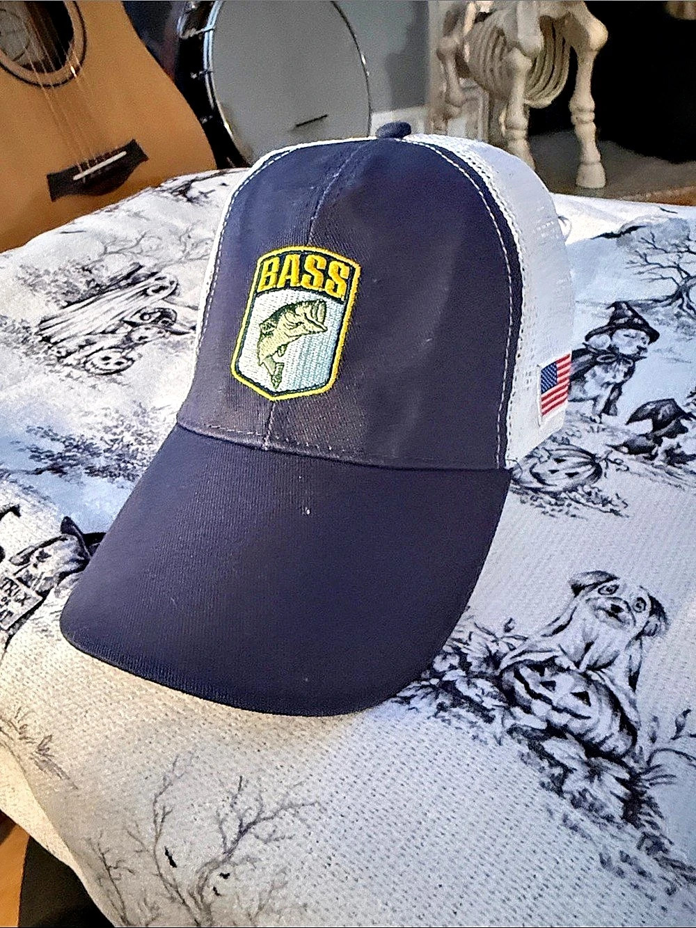 BASS Trucker Hat in Black & White Like New